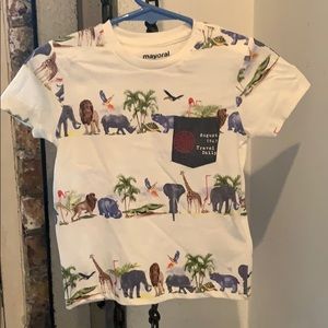 NWT Mayoral Stripes of Animals T-Shirt